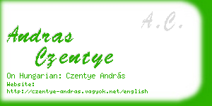 andras czentye business card